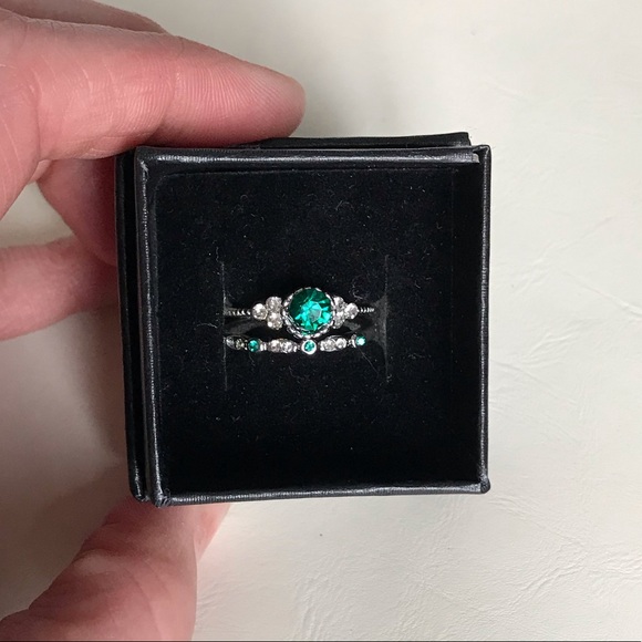 NWT Beautiful silver and teal bridal set. - Picture 2 of 5